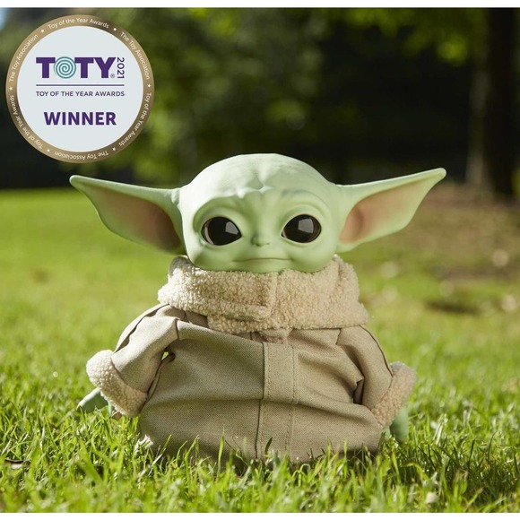 Star Wars Grogu Plush Toy, 11-in The Child Character from The Mandalorian - Picture 3 of 6